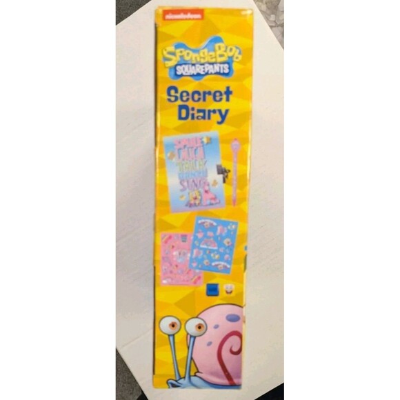 SpongeBob SquarePants Secret Diary Set Journal Lock & Key NEW NIB Inkology - Picture 4 of 6